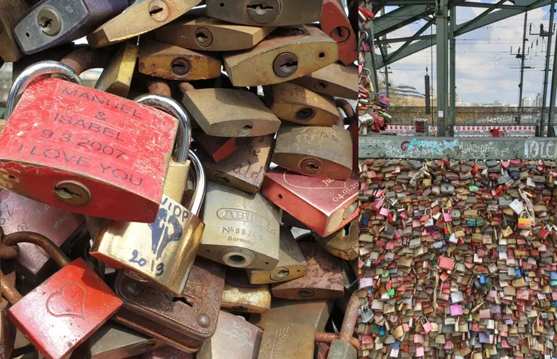 Figure 6. Left: Close-up that participants received. Right: A small section of the 400m bridge.